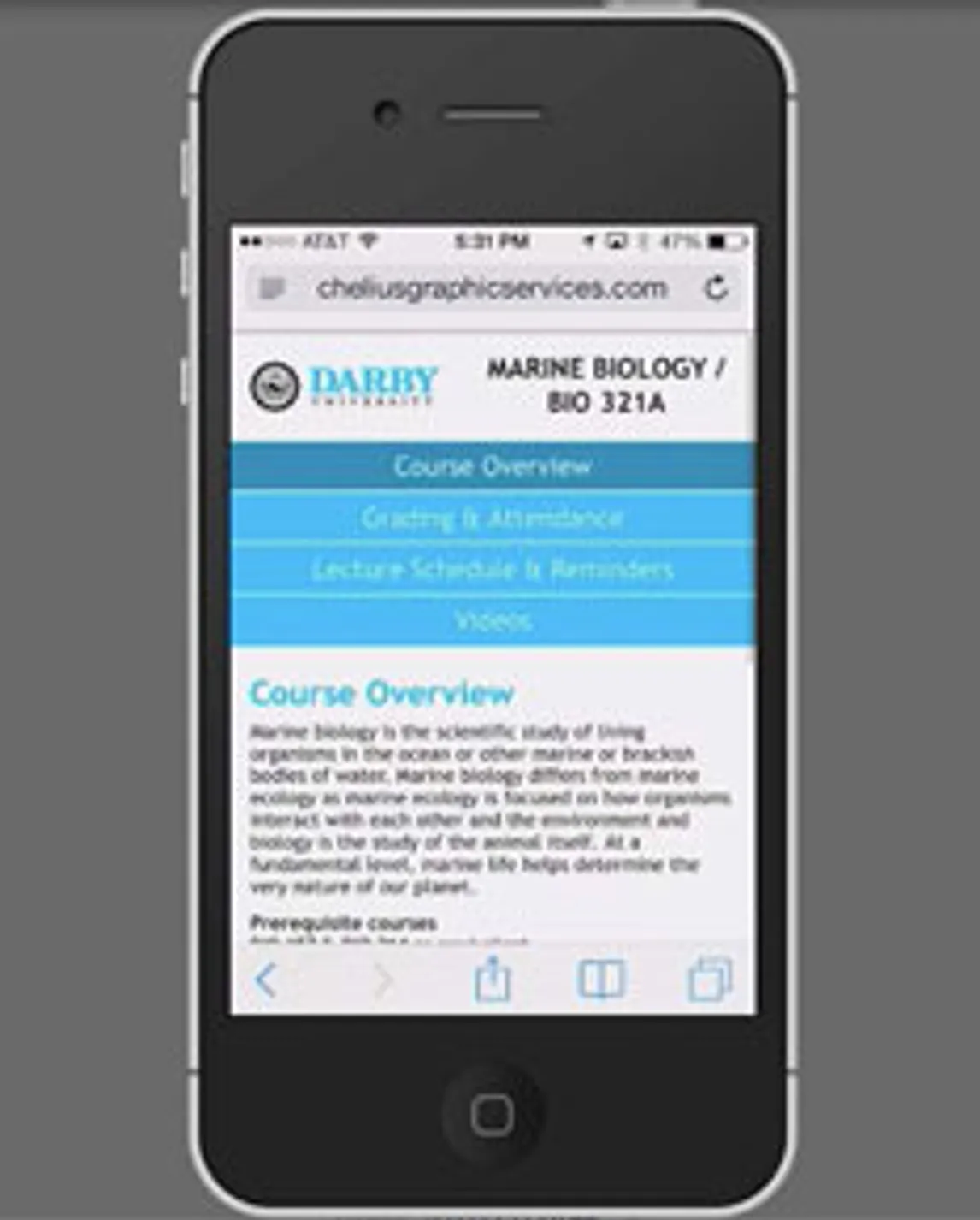 Create a mobile optimized website