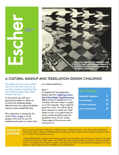 Escher Would be Proud: Exploring Culture and Design with Tessellations