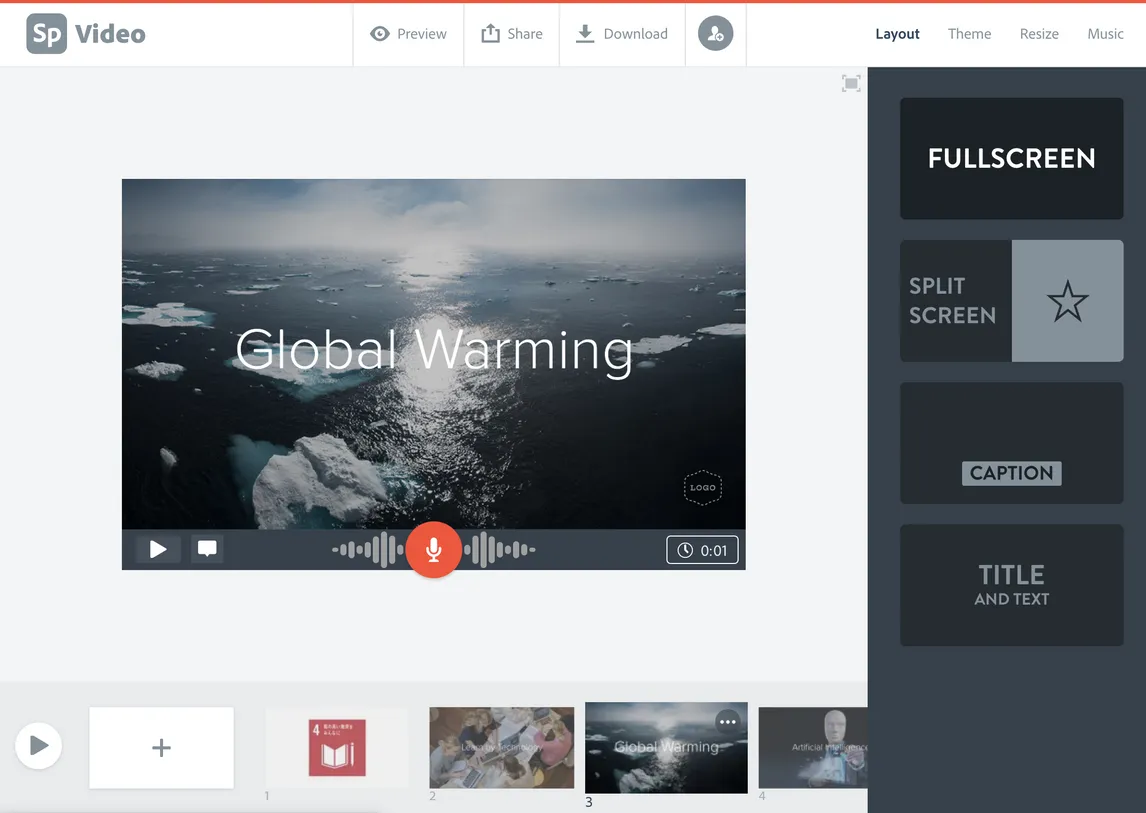 Creating an SDGs awareness campaign video using Spark Video