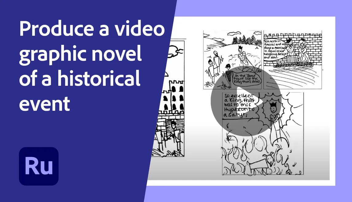 Produce a video graphic novel version of a historical event