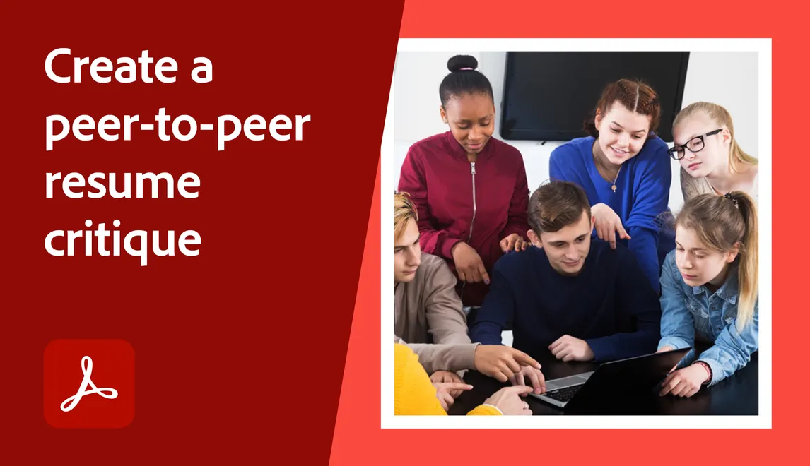 Create a peer-to-peer resume critique