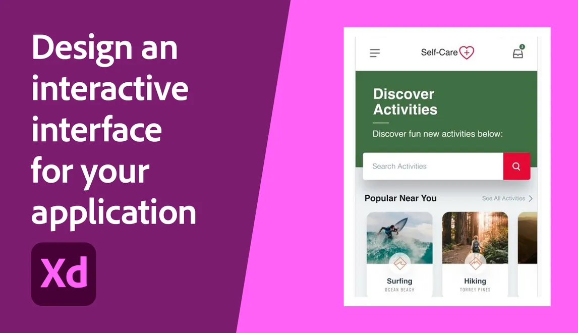 Design an interactive interface for your application