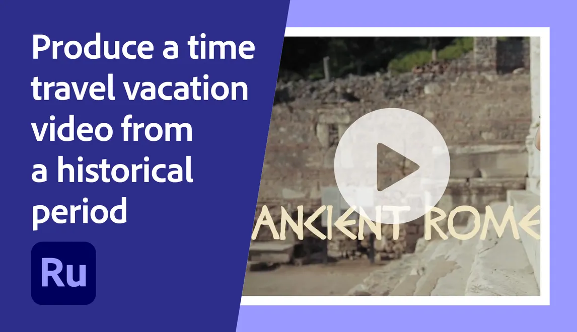 Produce a time travel vacation video from a historical period