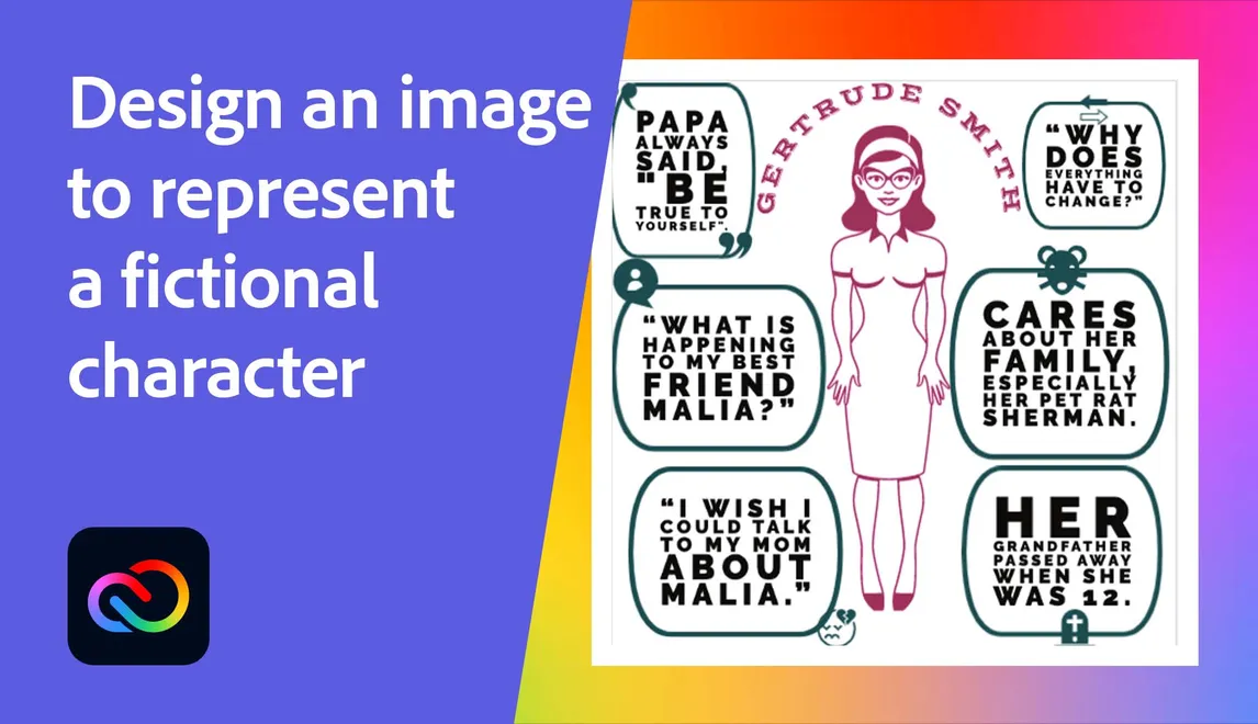 Design an image to represent a fictional character