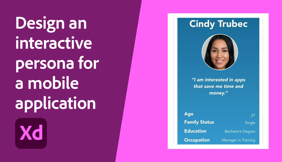 Design an interactive persona for a mobile application
