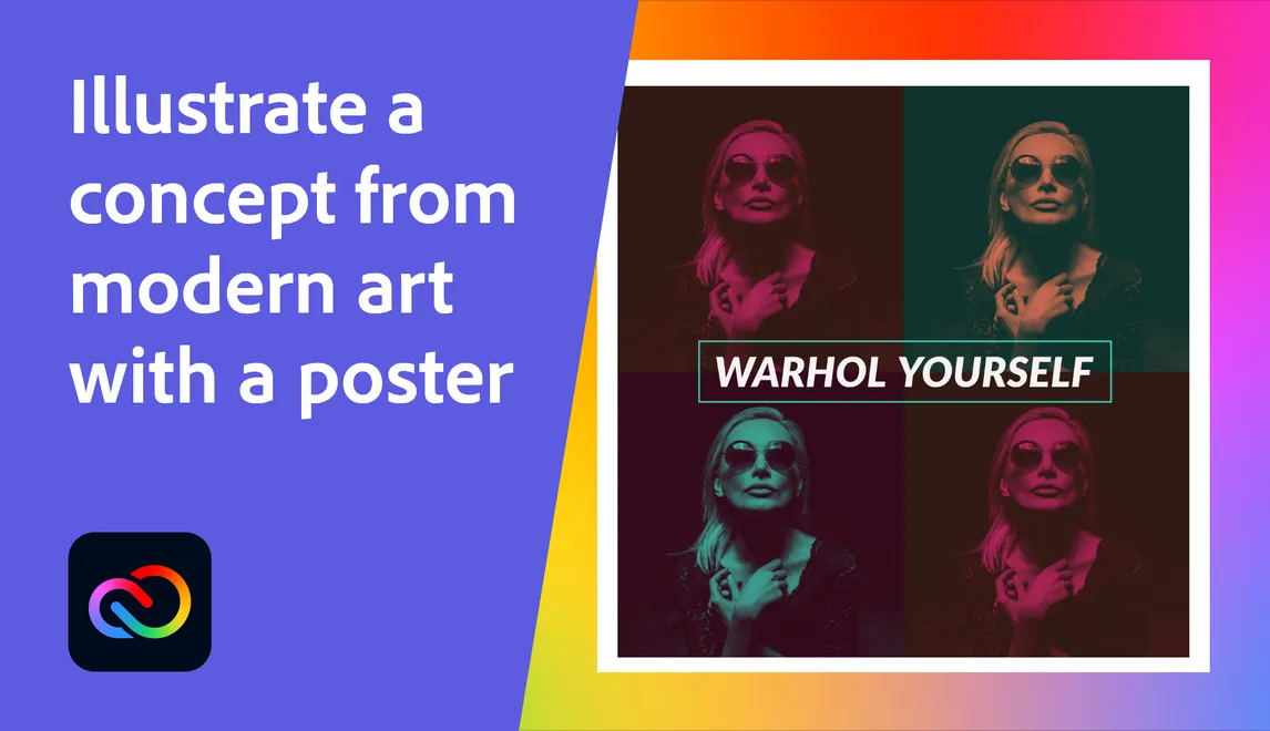 Illustrate a concept from modern art with a poster
