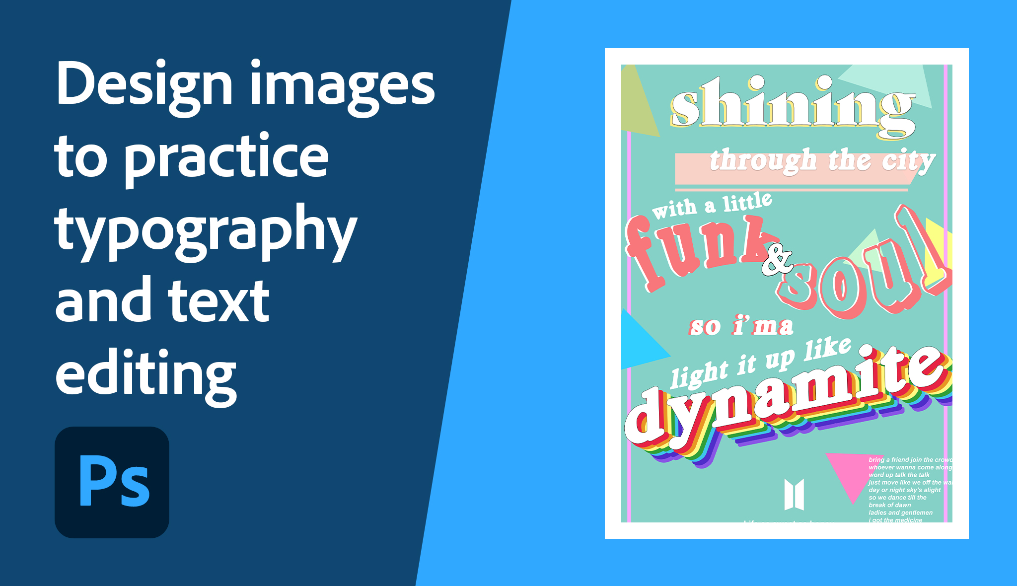 Design Images To Practice Typography And Text Editing Adobe Education
