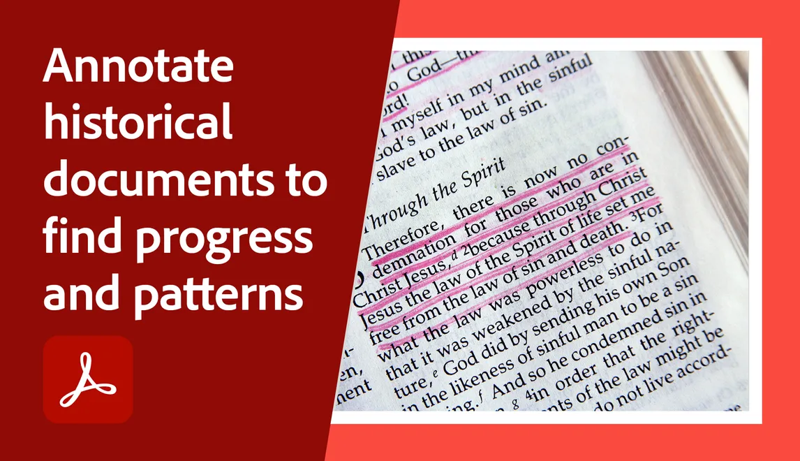 Annotate historical documents to find progress and patterns