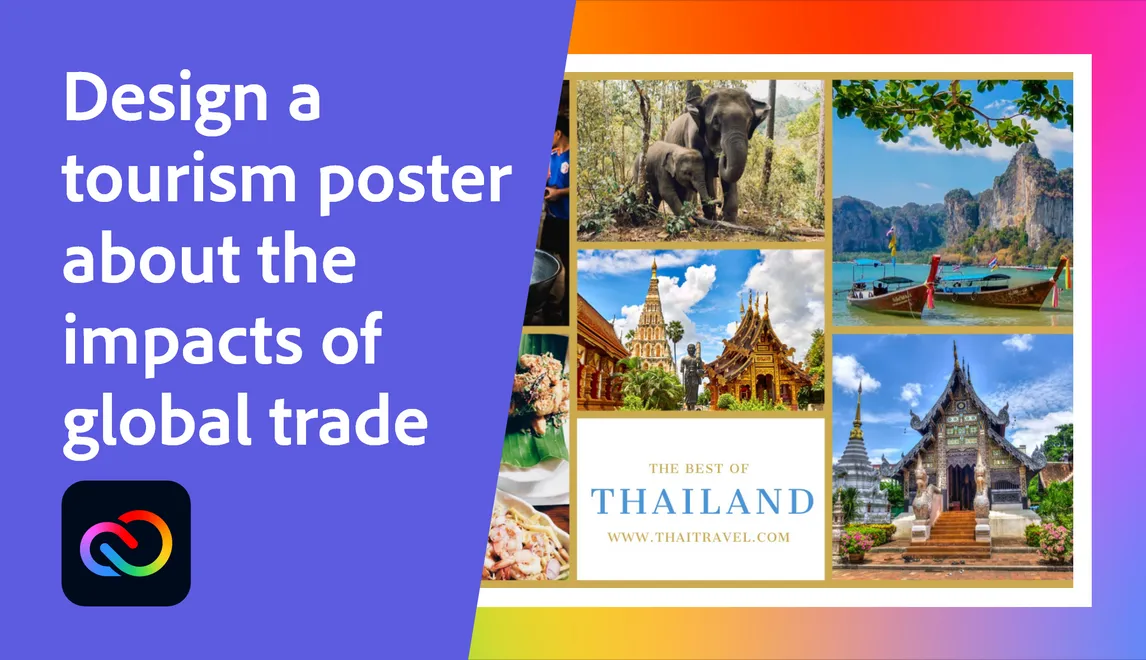 Design a tourism poster about the impacts of global trade