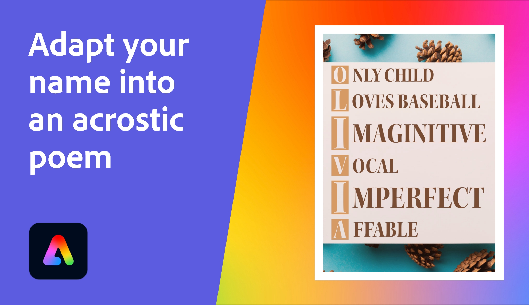 Adapt Your Name Into An Acrostic Poem Adobe Education Exchange