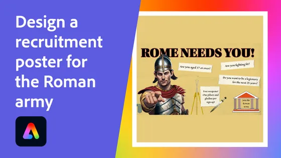 Design a recruitment poster for the Roman army | Adobe Education 